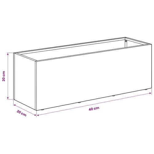 Градинска саксия Маслиненозелено 40 x 20 x 20 см