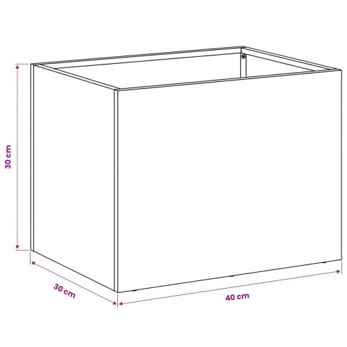 Градинска саксия Маслиненозелено 40 x 30 x 30 см
