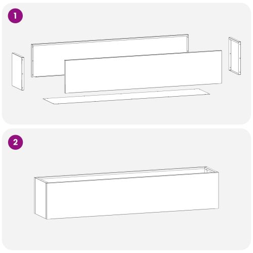Градинска саксия Бяло 100 x 20 x 20 см