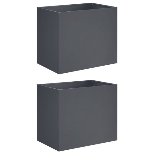 Градинска саксия 2 бр. Антрацит 50 x 40 x 50 см