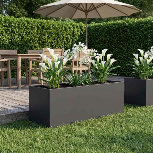 Градинска саксия Черно 40 x 20 x 20 см