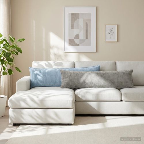 Калъфка за възглавница HOUTEN Светлосиво 40 x 145 см