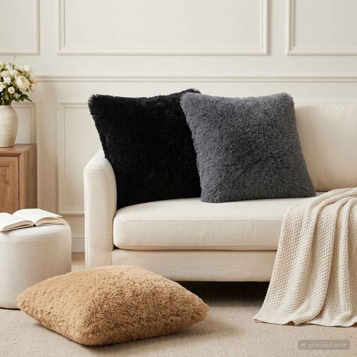 Калъфка за възглавница 6 pcs HEERLEN Таупе 50 x 50 cm ПВ флийс