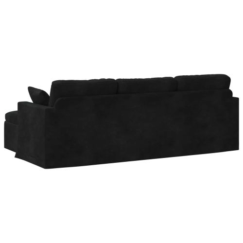 Диван Черно 228 x 134 x 80 см Кадифе