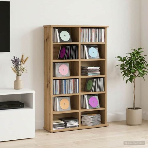 Кабинет за CD Дъб артизан 60 x 17 x 92 см Инженерна дървесина