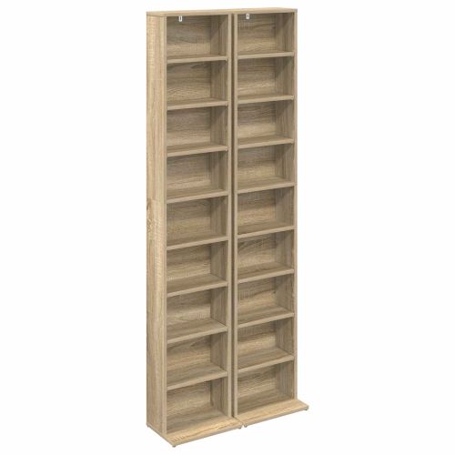 Кабинет за CD 2 бр. Дъб сонома 33 x 23,5 x 175 см