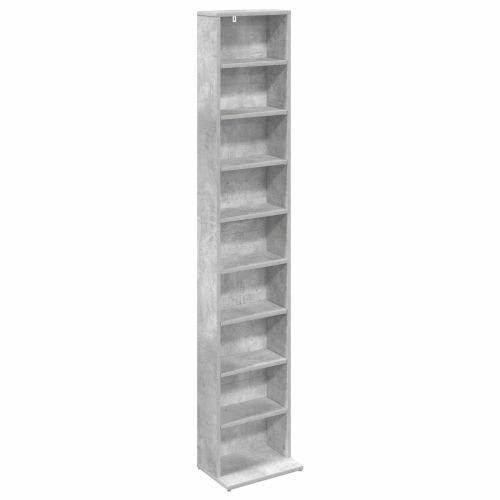 Кабинет за CD Бетонно сиво 33 x 23,5 x 175 см