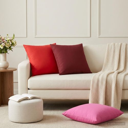 Калъфка за възглавница 2 pcs HEERLEN Розово 60 x 60 cm