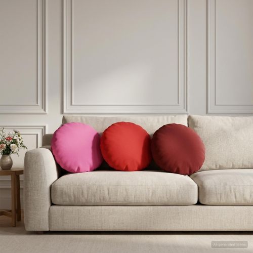 Калъфка за възглавница 2 pcs HEERLEN Розово Ø 30 cm Полиестер