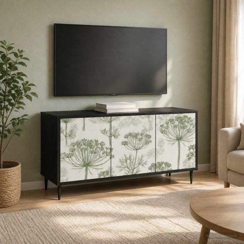 ТВ шкаф GOTHA 102 x 33 x 51 см Черен дъб Инженерна дървесина