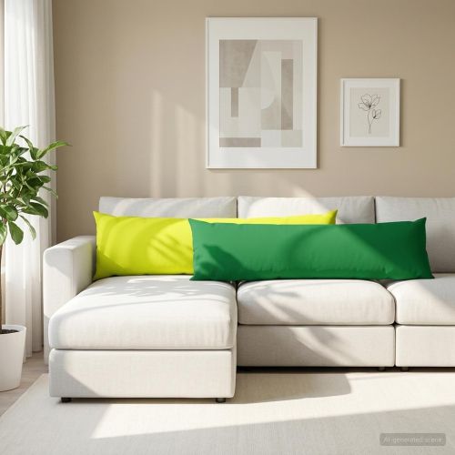 Калъфка за възглавница 2 pcs HEERLEN Яркозелено. 40 x 145 см