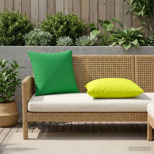 Калъфка за възглавница 6 pcs HEERLEN Зелено 60 x 60 cm