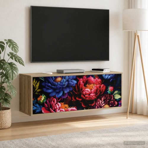 Стенен телевизионен шкаф KIEL 102 x 33 x 40 см Дъб сонома