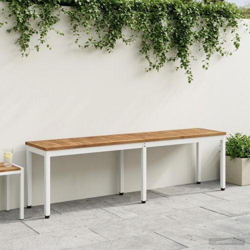 Градинска пейка 161 x 35 x 45 см Солидно акациево дърво