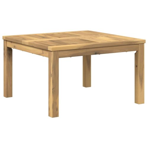 Масичка за кафе Бяло 60 x 60,5 x 36 см Солидно акациево дърво
