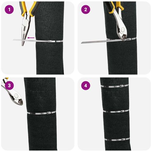 Кабелна връзка 25 бр. 7,9 x 700 мм Сребристо