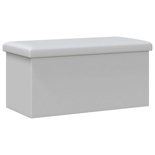Сгъваема пейка за съхранение Бяло 180 кг 80 Л 77 x 38 x 38 см