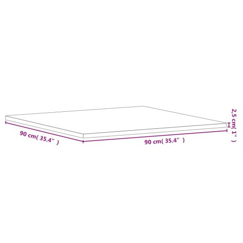 Плот за маса 90x90x2,5 см квадратен масивен бук