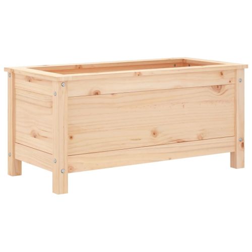 Градински сандък, 82,5x40x39 см, масивна борова дървесина