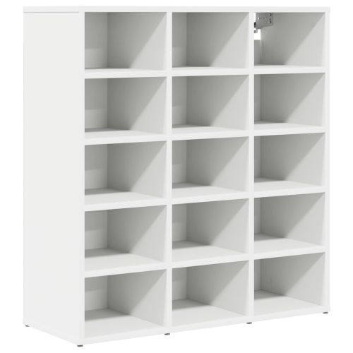 Шкаф за обувки 77,5 x 30 x 83,5 см Инженерна дървесина Бяло