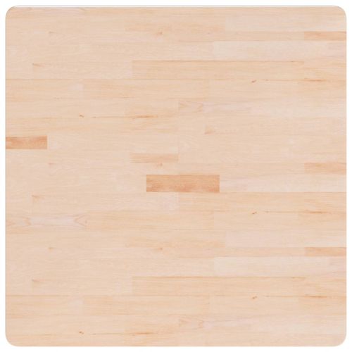 Квадратен плот за маса, 80x80x4 см, необработен дъб масив