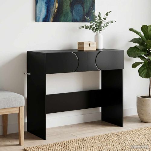 Конзолна маса Черно 96,5 x 38 x 75 см Инженерно дърво