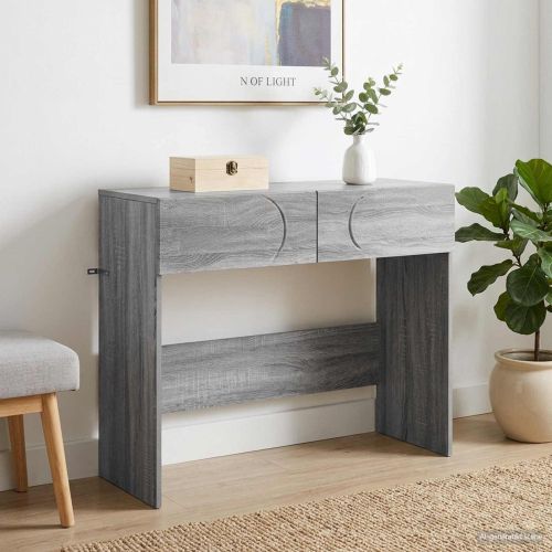 Конзолна маса Сив Сонома 96,5 x 38 x 75 см Инженерно дърво