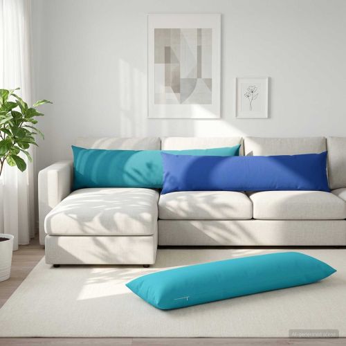 Калъфка за възглавница 2 pcs HEERLEN Тюркоаз 40 x 145 см
