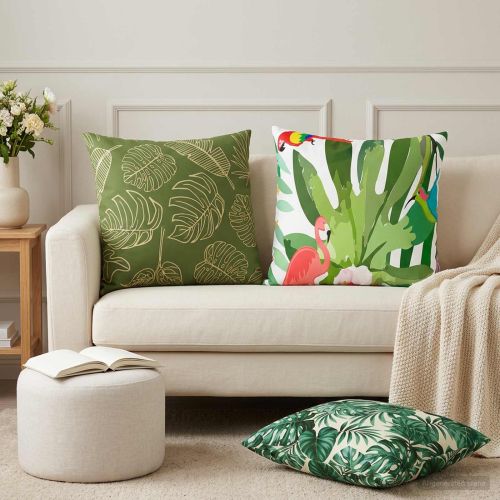 Калъфка за възглавница 2 pcs HEERLEN Дизайн с листа 60 x 60 cm