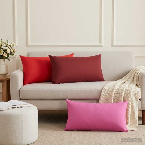 Калъфка за възглавница 2 pcs HEERLEN Виненочервен 40 x 80 cm