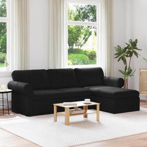 Диван Черно 245 x 138 x 80 см текстил