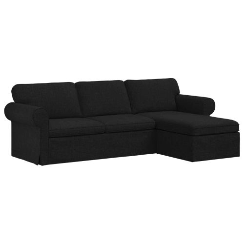 Диван Черно 245 x 138 x 80 см текстил