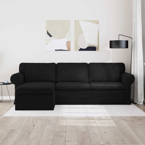 Диван Черно 245 x 138 x 80 см текстил