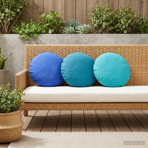 Калъфка за възглавница 2 pcs HEERLEN Кралско синьо Ø 30 cm