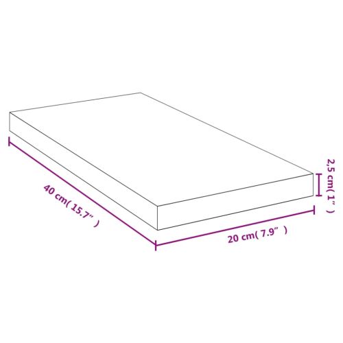 Стенен рафт 40x20x2,5 см бамбук