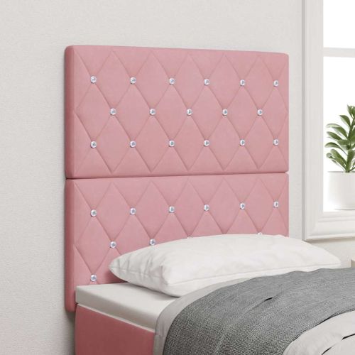LED глава с LED ленти с таблото Розово 80 cm Кадифе