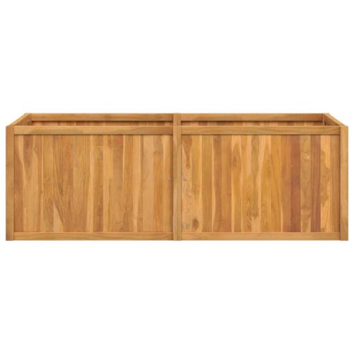 Повдигната леха 150x50x50 см тиково дърво масив