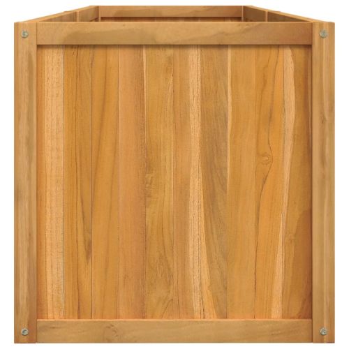 Повдигната леха 150x50x50 см тиково дърво масив