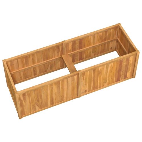 Повдигната леха 150x50x50 см тиково дърво масив