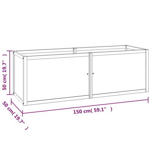 Повдигната леха 150x50x50 см тиково дърво масив