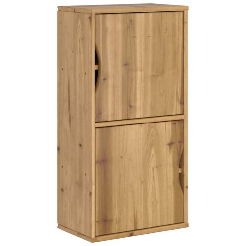 Страничен шкаф ODDA 40x24x79 cm масивна дървесина бор