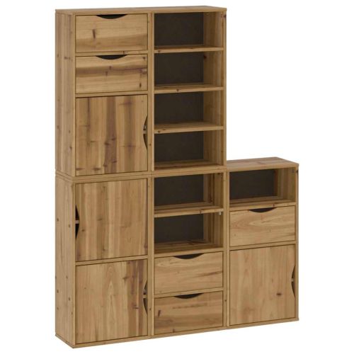 Странични шкафове 5 бр. ODDA 40x24x79 cm борово дърво масив