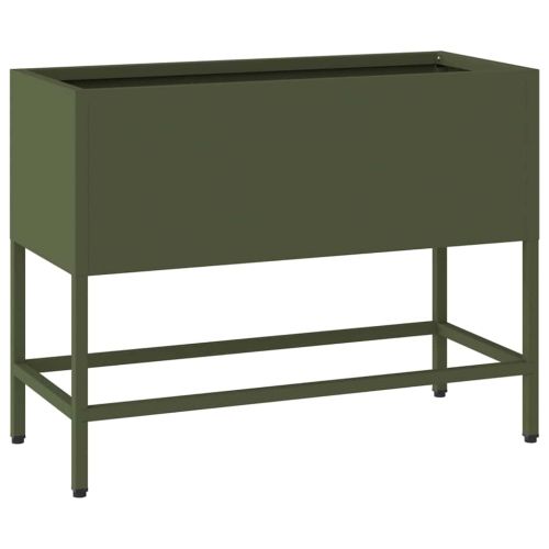 Повдигната градинска саксия Маслиненозелен 60 x 26 x 45 см