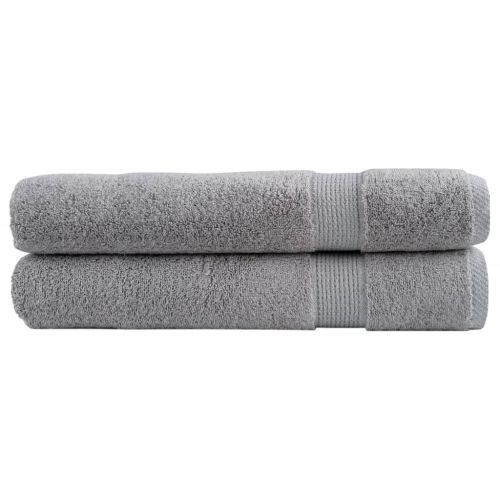 Премиум кърпи SOLUND 2 бр сиви 100x200 см 600 gsm
