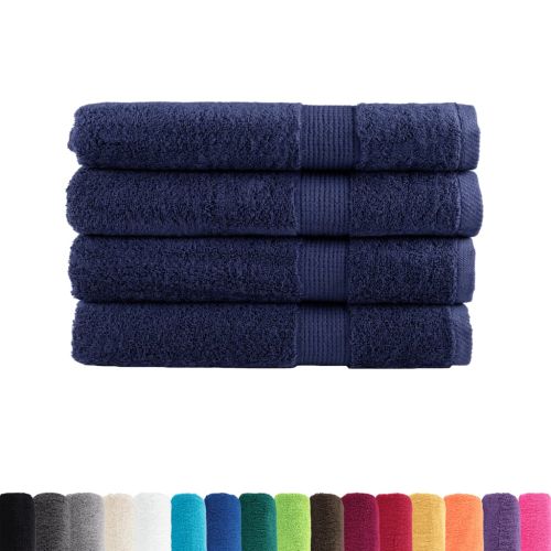 Премиум кърпи SOLUND 4 бр нейви сини 100x200 см 600 gsm