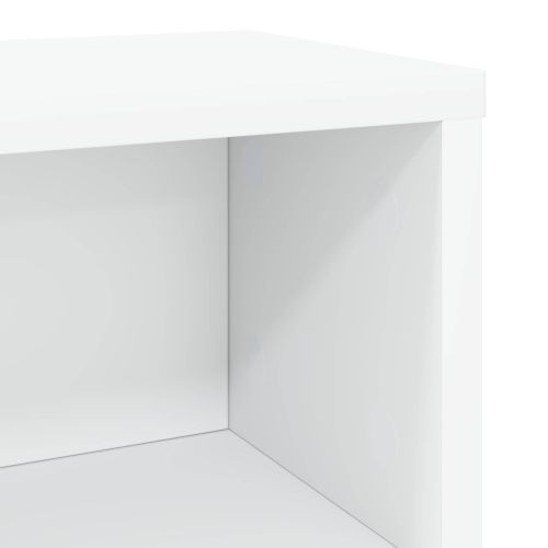 Рафтове за CDs 4 бр. Бяло 40 x 17 x 17 см Инженерна дървесина