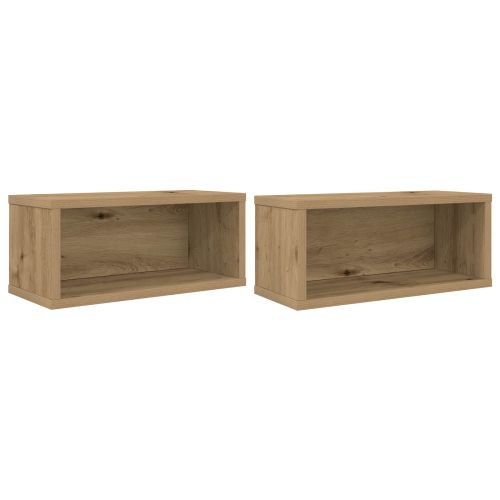 Рафтове за CDs 2 бр. Дъб артизан 40 x 17 x 17 см