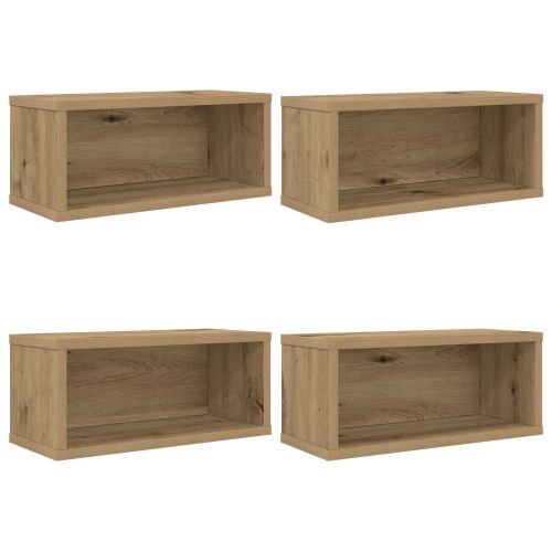 Рафтове за CDs 4 бр. Дъб артизан 40 x 17 x 17 см