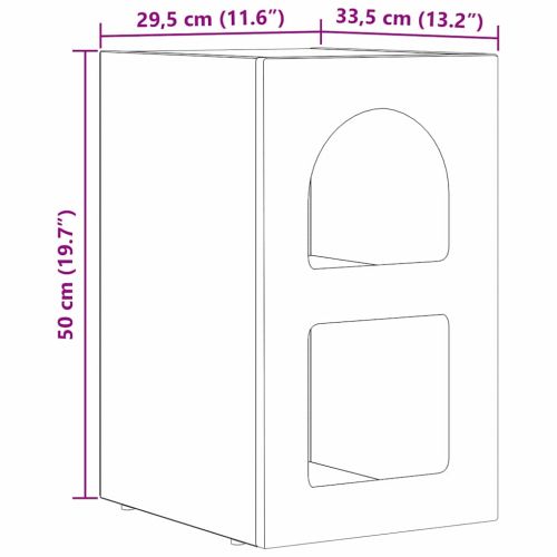 Нощно шкафче ELST 2 бр. Бяло 29,5 x 33,5 x 50 см
