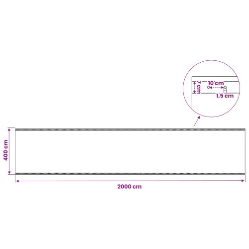 Брезенти тип Лено, 2 бр, 260 г/м², 4x20 м, бели